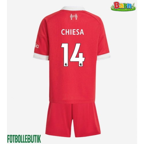 Liverpool Federico Chiesa #14 Hemmaställ Barn 2025-26 Kortärmad (+ Korta byxor)